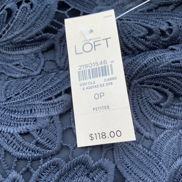 🎉 HP Ann Taylor LOFT Petite Lace dress - Picture 4 of 8
